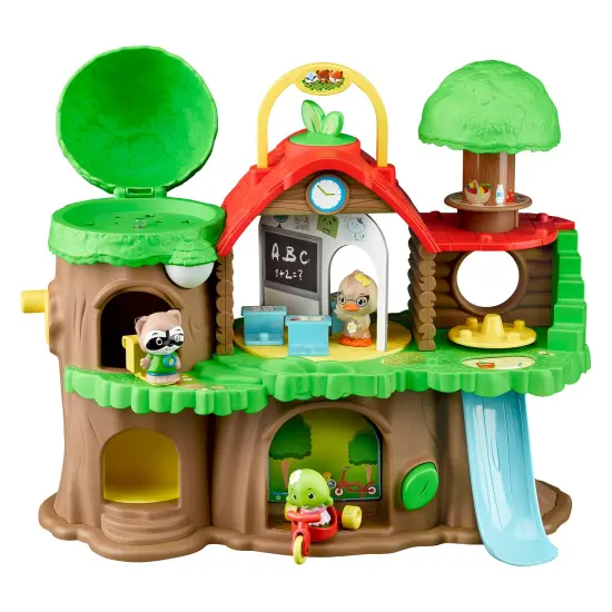 Timber Tots: The Klorofil's Schoolhouse - 13pc Nature Toy Playset, 3 Animal Figurines & Accessories, Rotate-Snap-Crank Features, Kids & Toddlers 18Mo+ {5}