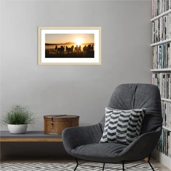 Ranch Horse Jingle by PHBurchett Wood Framed Wall Art Print {5}