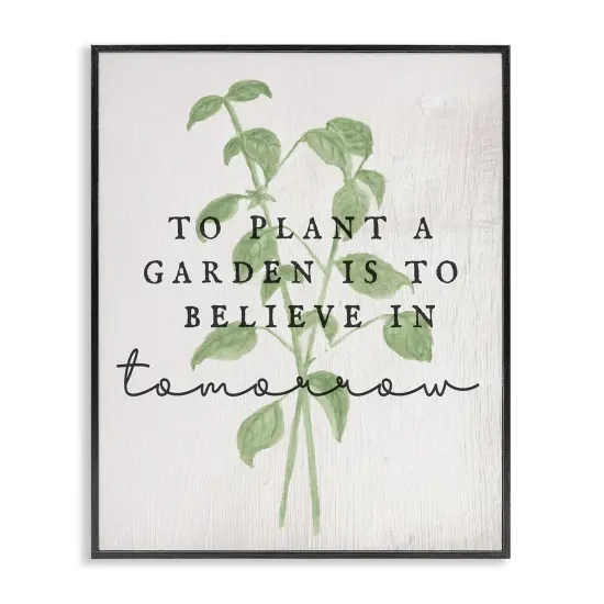 Stupell Industries Inspirational Garden Phrase Framed Giclee Wall Art Design by Daphne Polselli {1}