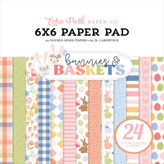 Echo Park Double-Sided Paper Pad 6"X6" -Bunnies And Baskets {1}