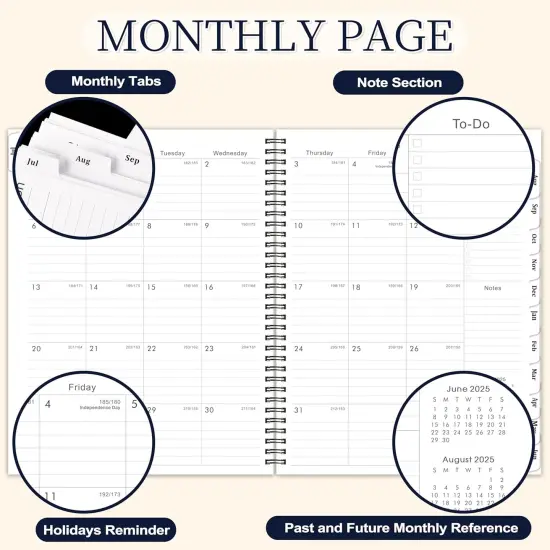 Academic Planner 2025-2026 - 9&rdquo; &times; 11&rdquo; (Black) {3}