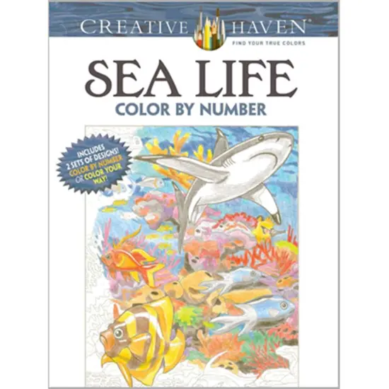 DoverSea Life Color by Number Coloring Book Multi {1}