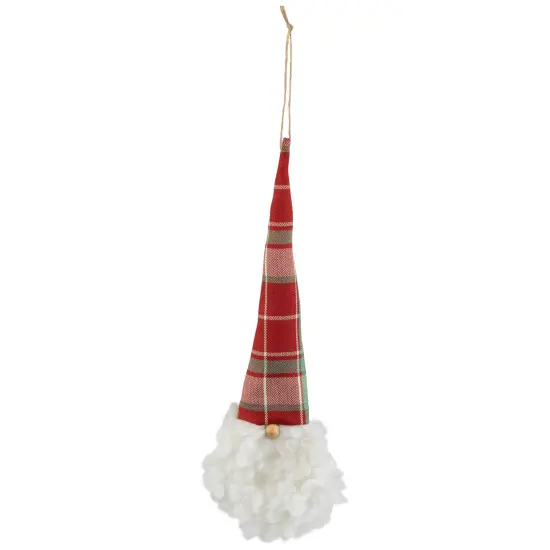 Northlight Santa Head With Plaid Hat Christmas Ornament - 11" - Green and Red {3}