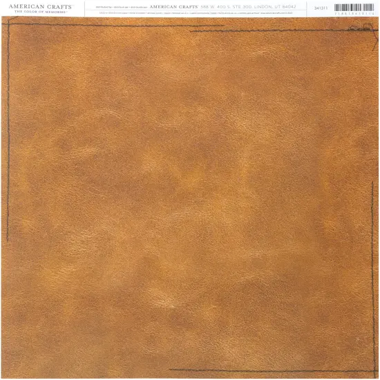 American Crafts Everyday Single-Sided Cardstock 12"X12"-Dark Leather {1}