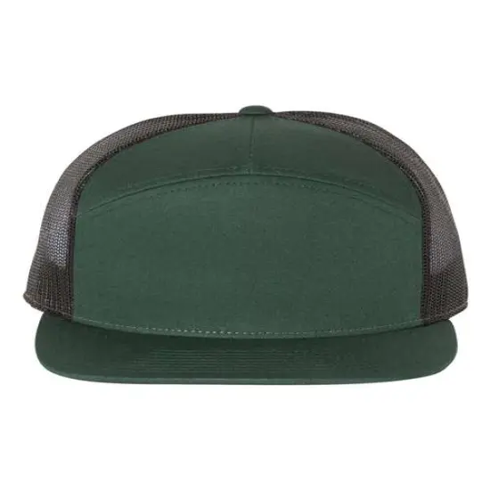 Richardson&reg; Seven Panel Trucker Cap Dark Green/ Black {1}