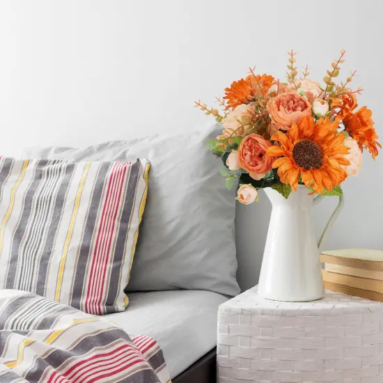 Artificial Fall Sunflowers - 14inch {4}