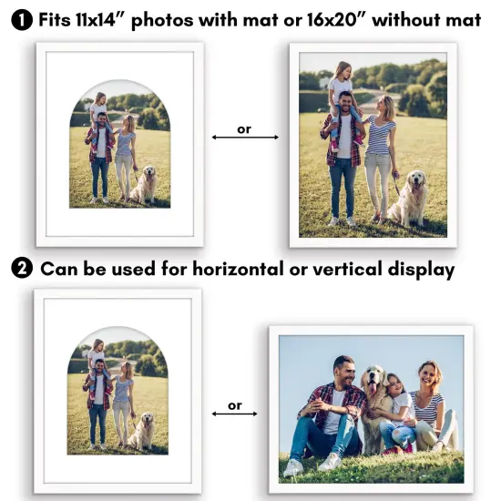 Americanflat Picture Frame with Arch-Shaped Mat - Ideal for Any Room, Living Rooms, Dorm Room {4}