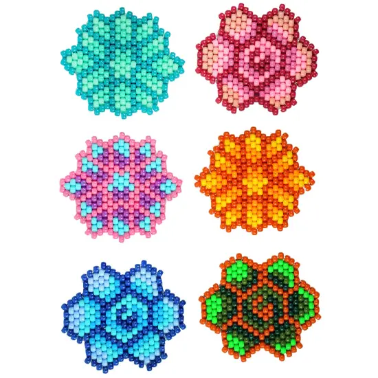 HerrschnersColorful Succulents Coasters Pony Bead Kit Multi {1}