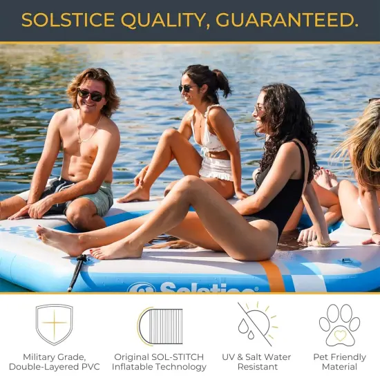 Swimline Inflatable Hex Mesh Floating Dock - 8.5' x 8.5' Blue {6}