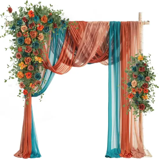 Ceremony Arbor Reception Backdrop Rose Floral Decoration {1}