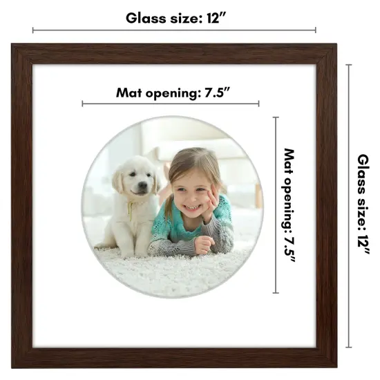 Americanflat Picture Frame with Round-Shaped Mat - Ideal for Any Room, Living Rooms, Dorm Room {2}