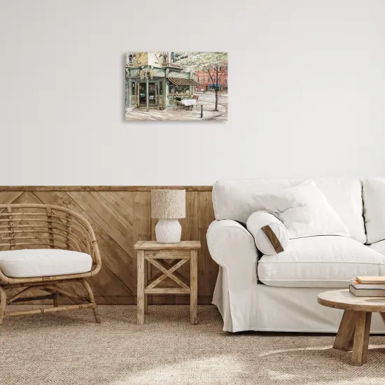 Stupell Industries City Corner Caf&eacute; Canvas Wall Art Design by Ruane Manning {2}