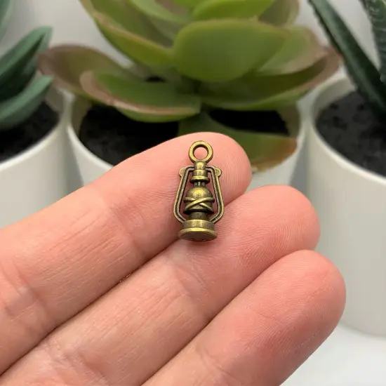 Bronze Lantern 3D Charms, 20x10mm {2}