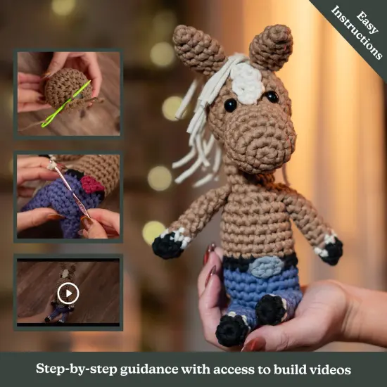 Hearth & Harbor Amigurumi Crochet Kit for Beginners Harvey the Horse {3}