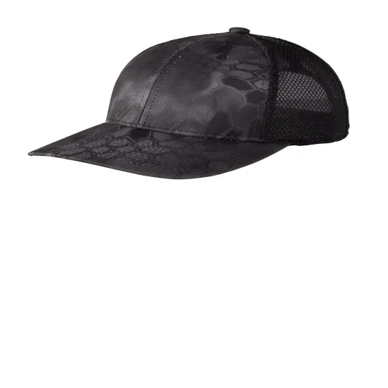 Port Authority&reg; Performance Camouflage Mesh Back Snapback Cap Kryptek Raid/ Black {4}