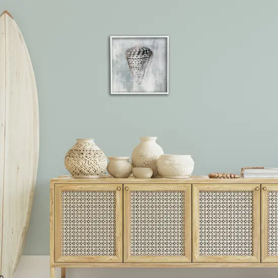 Stupell Industries Organic Cowrie Shell Framed Giclee Wall Art Design by Eli Jones {2}