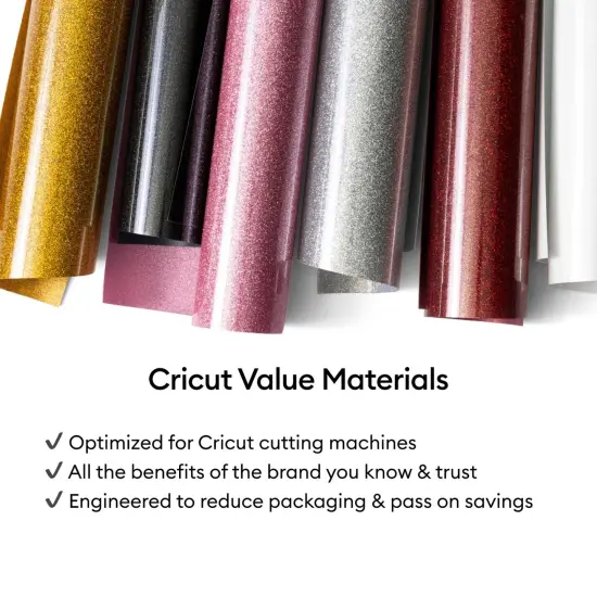 Cricut Value Glitter Iron-on - White - 10 in x 8 ft (1) {2}