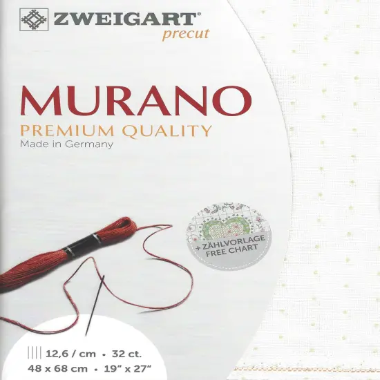 Precut Zweigart Murano Mini Dots 32 count Soft Cream {1}