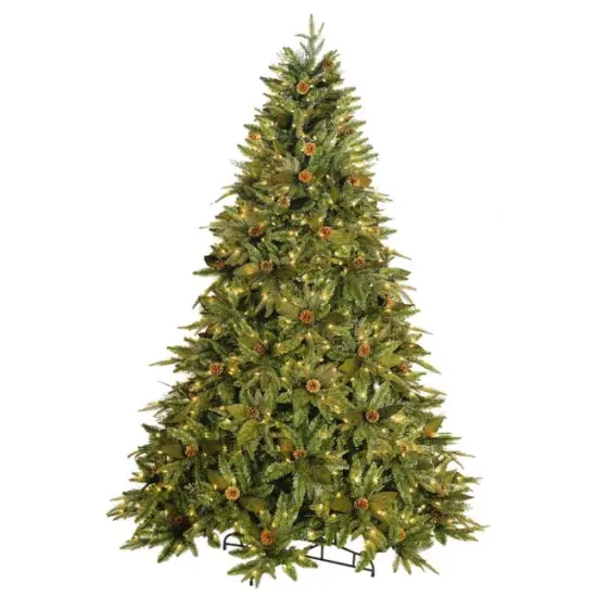Northlight Pre-Lit Artificial Green River Spruce Christmas Tree - 9' - Clear Lights {5}