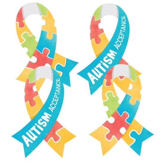 Big Dot of Happiness Autism Acceptance Decorations - DIY Awareness Paper Ribbon Cut-Out Essentials - Set of 20 {1}