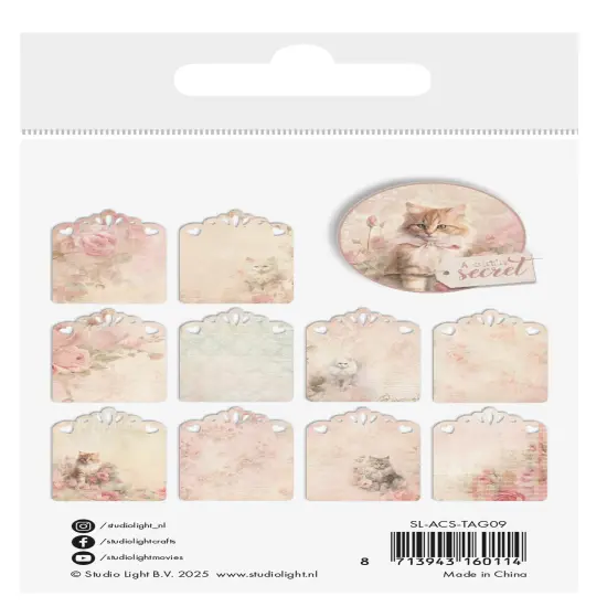 Studio Light A Cat's Secret ATC Tags 20/Pkg-250 gsm {2}