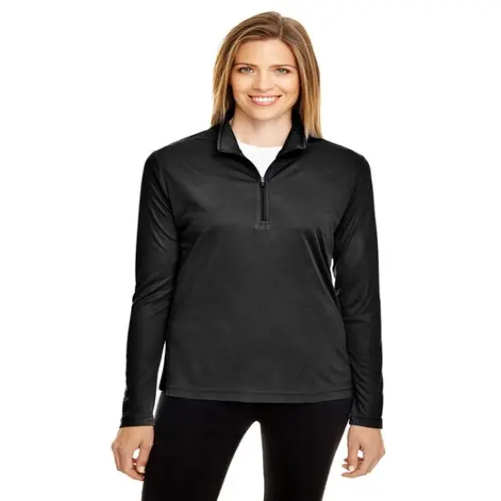 Team 365&reg; Ladies' Zone Performance Quarter-Zip SPORT GRAPHITE {5}