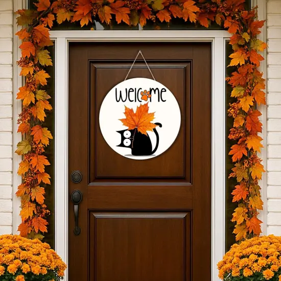 Hello Fall Signs Wooden Hanging Signs (Multicolor) {3}