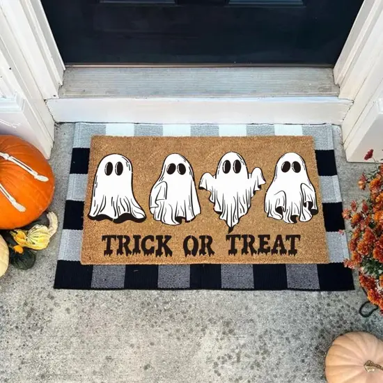 Reusable Large Welcome Ghost Skeleton Stencil Spider Web Spooky Trick or Treat(6 Door Mats) {5}