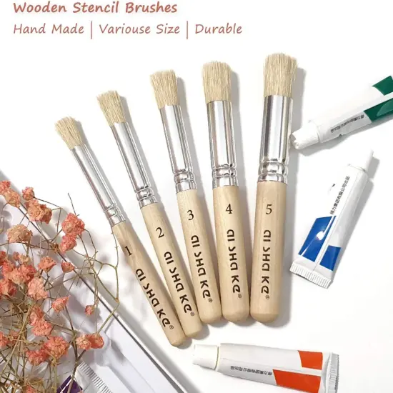 Stencil Brushes(Natural Wood) {2}