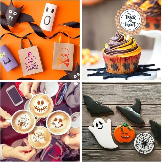 30 Pieces Halloween Cookie Stencils(Classic Style,Painting,Tool) {5}