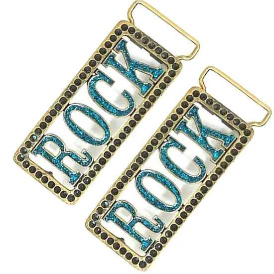 Belt Buckle Glazed Colored Babe Rock Love 1 Inch loop {2}