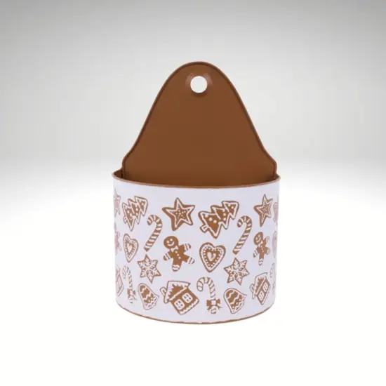 Metal Gingerbread Wall Pocket 11"x7.5" | Christmas Kitchen Decor-XC0174 {2}