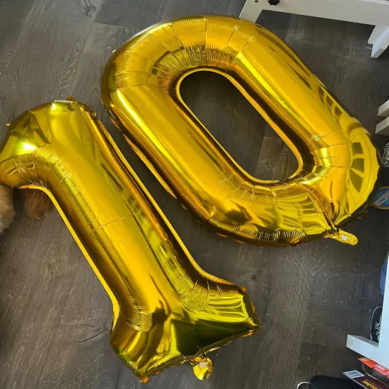 40 inch Number Balloon 0-9 Gold Large Number 1 Balloons,Digital Balloons {2}