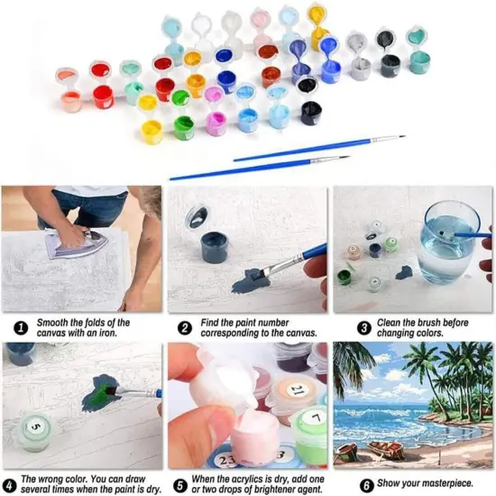 2 Pack Framed Paint by Number - Halloween - 8x8inch {4}