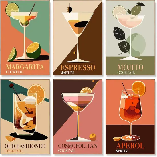 6 Pack Paint by Numbers Kit for Adults Beginners - 8x10 Inch {1}