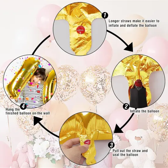 40 inch Number Balloon 0-9 Gold Large Number 1 Balloons,Digital Balloons {5}