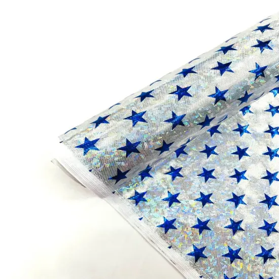 1 Yard Broken Glass Star Spandex Fabric Reflective Stretch Material for Costumes & Performance Wear White {2}