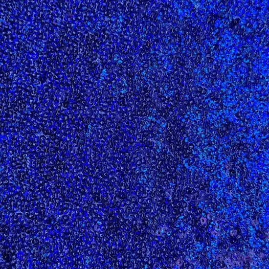 1 Yard Glitz Sequins Power Mesh Dancewear Fabric 36/60 Inch Width Hologram Royal {1}