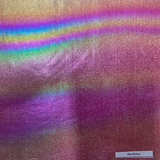 1 Yard Oil Drop Foil Tricot Fabric Nylon Spandex Swim Cosplay 60 Inch Wide Fuchsia Multi {1}