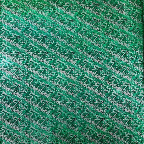 1 Yard Snake Pattern Shattered Glass Spandex Fabric 4 Way Stretch Nylon Reflective Material 58-60 inches width Green {1}