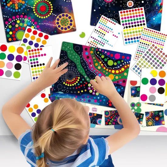 Dot Sticker Art Kit for Kids, Create Stunning Galaxy Patterns with Dot Stickers, Includes Inspiration Guide, Craft Kits, Art Activities for Kids, Gifts for Boys and Girls {5}