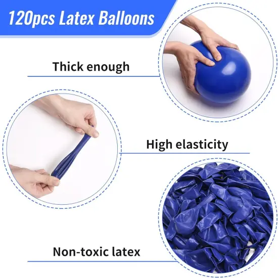 20pcs Royal Blue Balloons 12 Inches Latex Balloons, Matte Royal Blue Balloons for Birthday Baby Shower Graduation Anniversary Wedding Party Supplies Garland Arch Decoration {3}