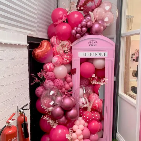 Pink Balloon Garland Arch Kit, Hot Pink Balloons Metallic Pink Balloon for Birthday,Princess, Wedding, Baby Shower, Valentine's Day Party Decorations {5}