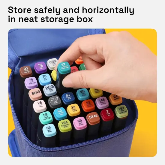 36 Dual-Tip Alcohol Markers - Alcohol-Based Pens Set, Chisel + Fine Tip, Quick Dry, Carrying Case Included {4}