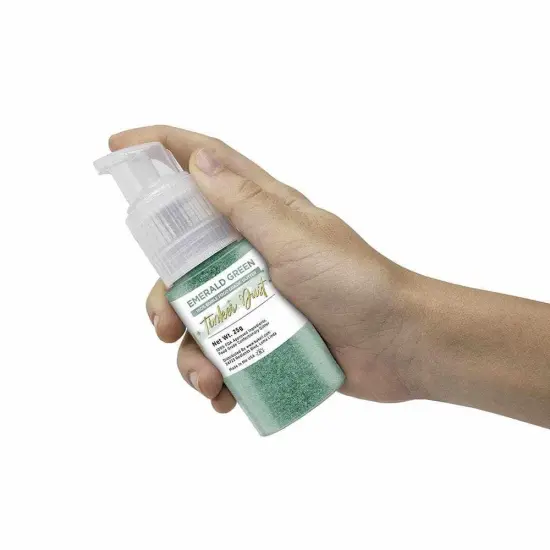 Bakell - Emerald Green Tinker Dust Edible Glitter (25g, 1x Spray Pump) for Food, Desserts, and Beverages! {6}