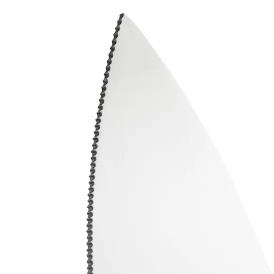 Stainless Steel Wedding Cake Knife and Server Set for Cake Cutting Ceremony, Embellished with Faux Crystals, Diamonds, Ribbon Silver {5}