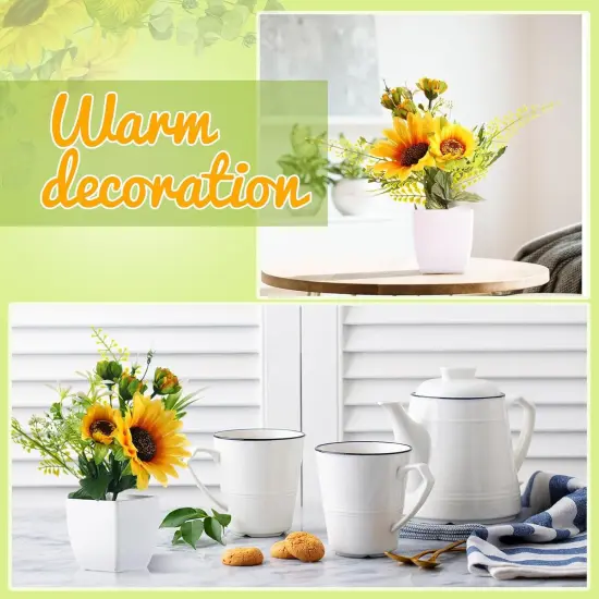 6 Pcs Small Fake Plants Artificial Potted Plants Table Centerpieces {4}