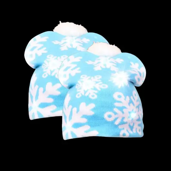 Light Up Snowflake Beanie 3 Flashing Speeds {4}