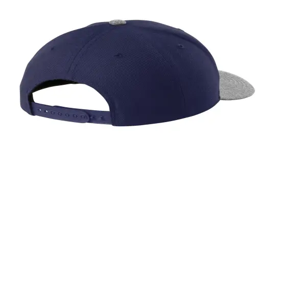 Sport-Tek&reg; Curve Bill Snapback Cap True Navy/GyHe {2}