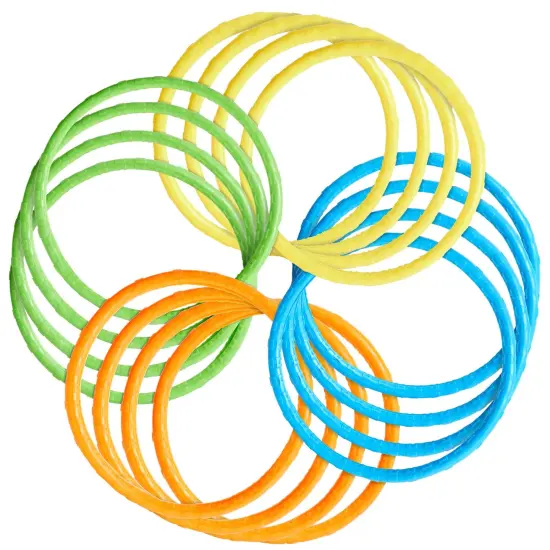 BLUE PANDA 12 Pack Pool Rings for Kids and Teens Ages 3-14 - Under Water Swim Dive Rings, Multicolored Summer Sinking Pool Toys (6 in) {1}